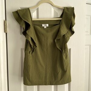 Women’s green square neck top